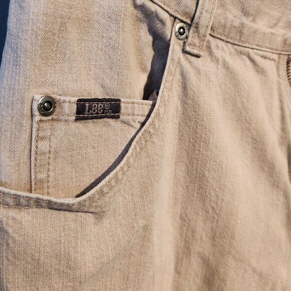 Lee Original Jeans Tan Khaki Straight Leg Vintage Women's Size 12M - Picture 6 of 7